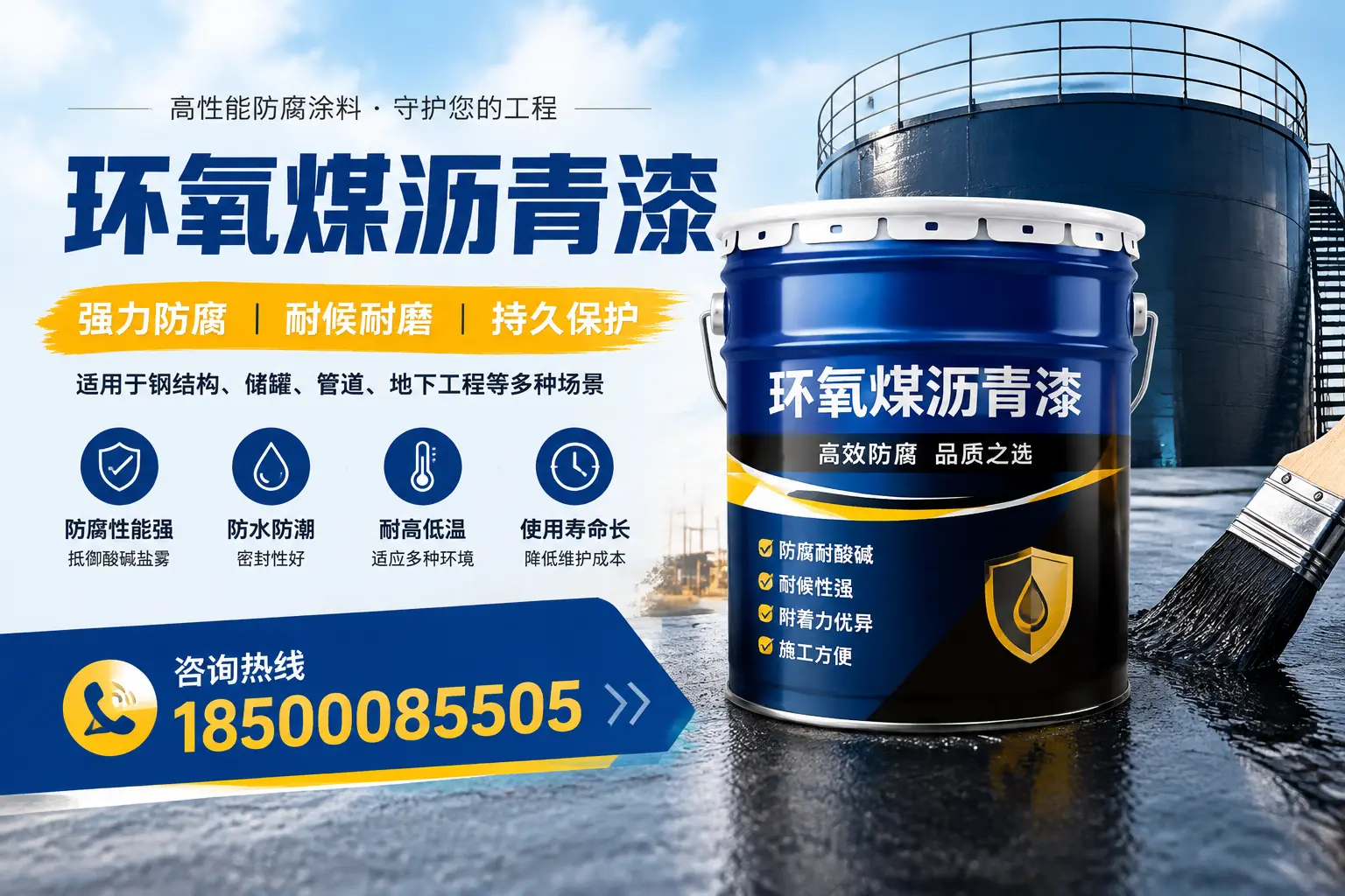 环氧煤沥青漆在工业中的应用,利津企业的选择